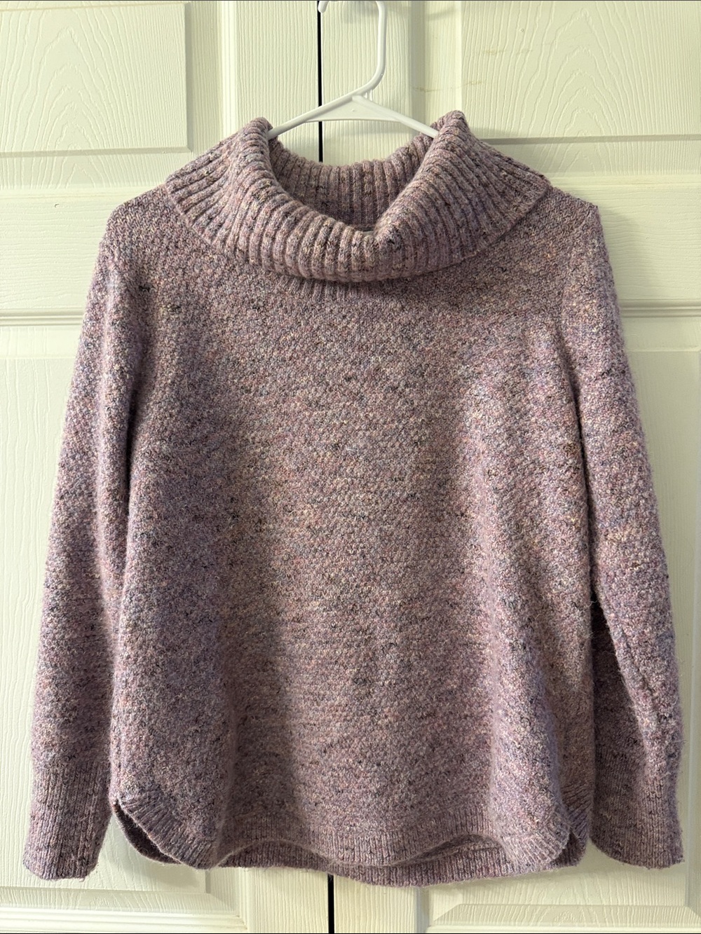 Relaxed Lavender Cowl Neck Sweater
